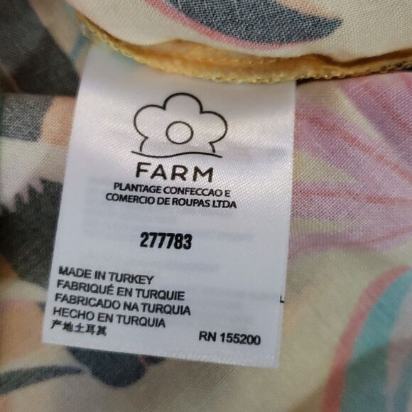 NWOT Farm Rio Tropical Toucan Rainbow Chic Feminine Wrap Blouse Size Small - Picture 6 of 9